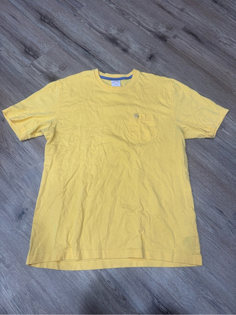 Brooks Brothers Yellow Short Sleeve Pocket Tee